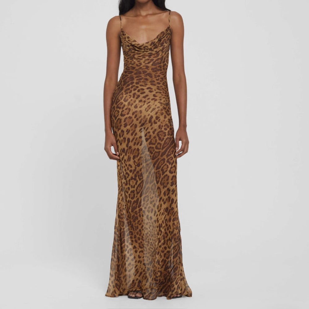 Rat and boa Valentina leopard print maxi dress